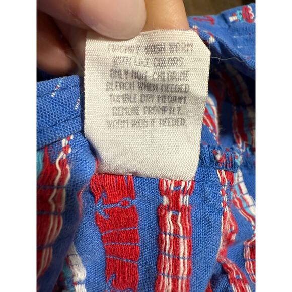 Vintage OshKosh B’gosh Sailor Nautical Shortalls 6-9 Mos Romper Vestback USA - Picture 10 of 10